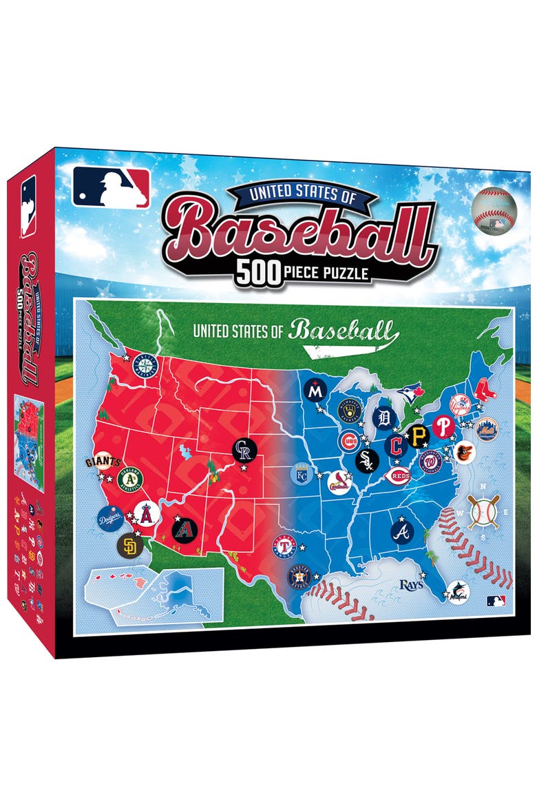 MLB - League Map 500 Piece Jigsaw Puzzle, Main, color, Multicolor