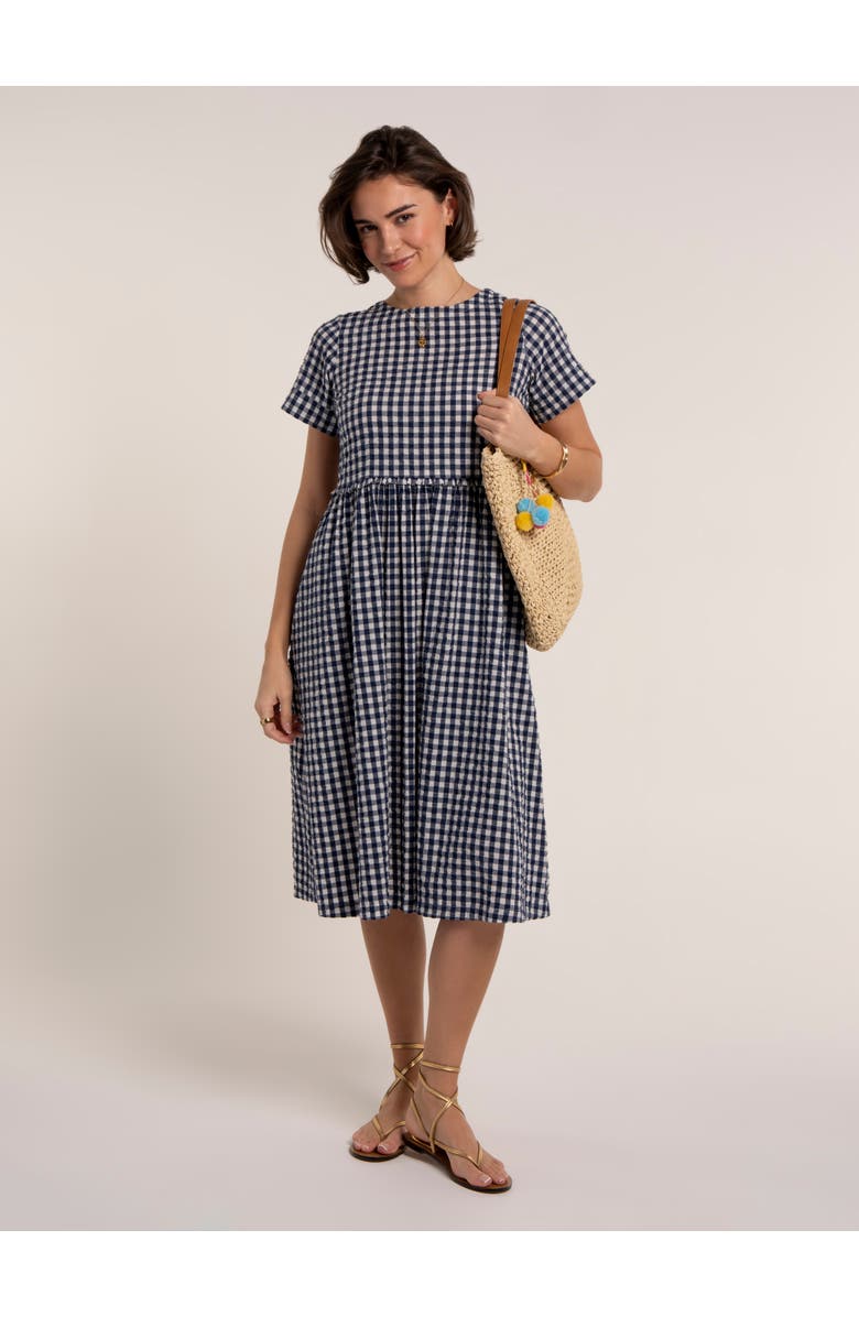 Brakeburn Perla Gingham Midi Dress, Alternate, color, Blue