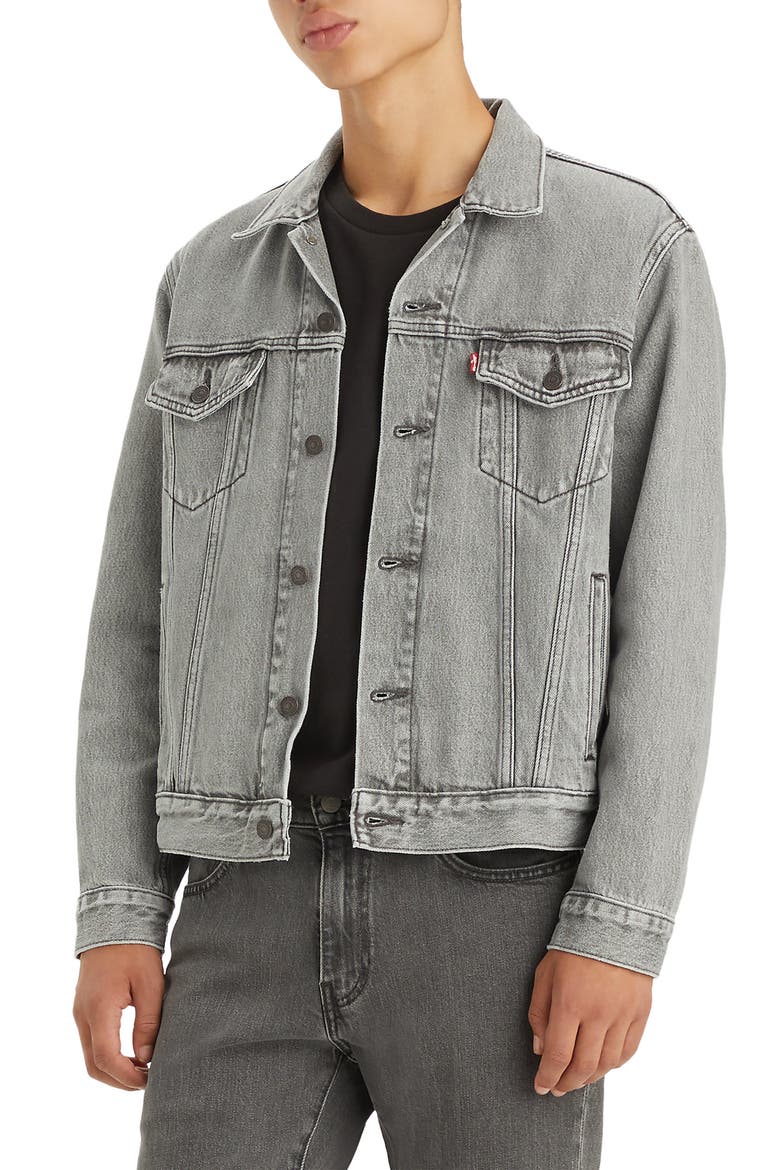 The Denim Trucker Jacket, Main, color, GOOSEBUMPS