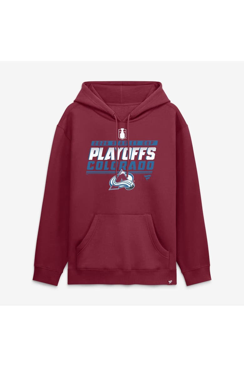 Men's Fanatics Burgundy Colorado Avalanche 2026 Stanley Cup Playoffs Hoodie, Main, color, Burgundy