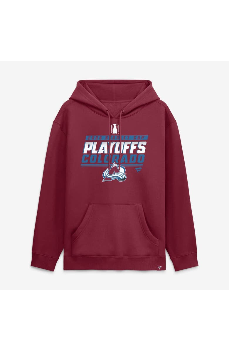 FANATICS Men's Fanatics Burgundy Colorado Avalanche 2026 Stanley Cup Playoffs Hoodie, Main, color, Burgundy