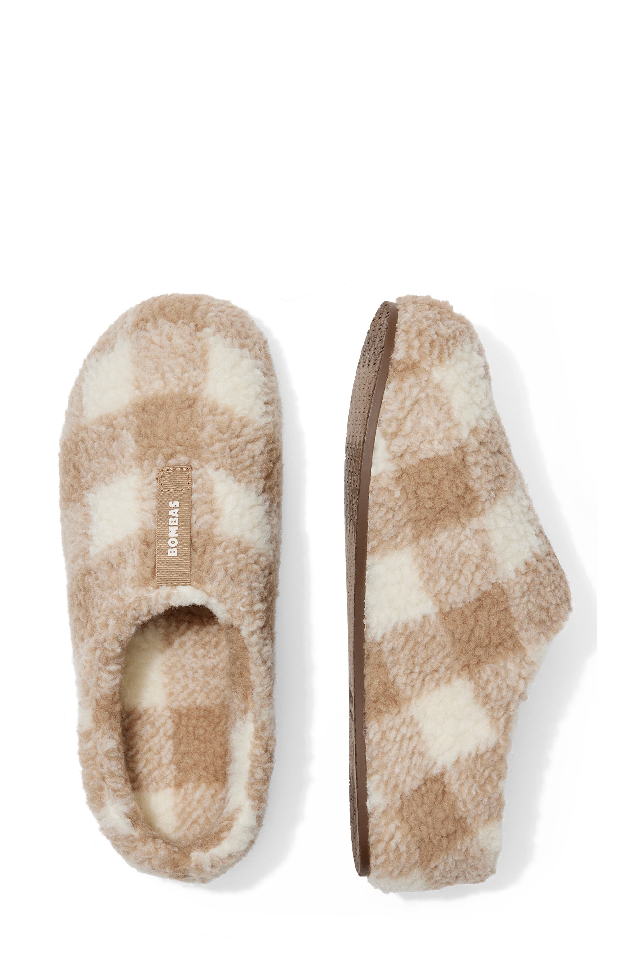 Sunday Buffalo Check Slipper, Alternate, color, IVORY X KHAKI