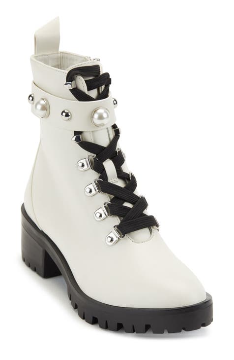 Karl lagerfeld pearl boots best sale