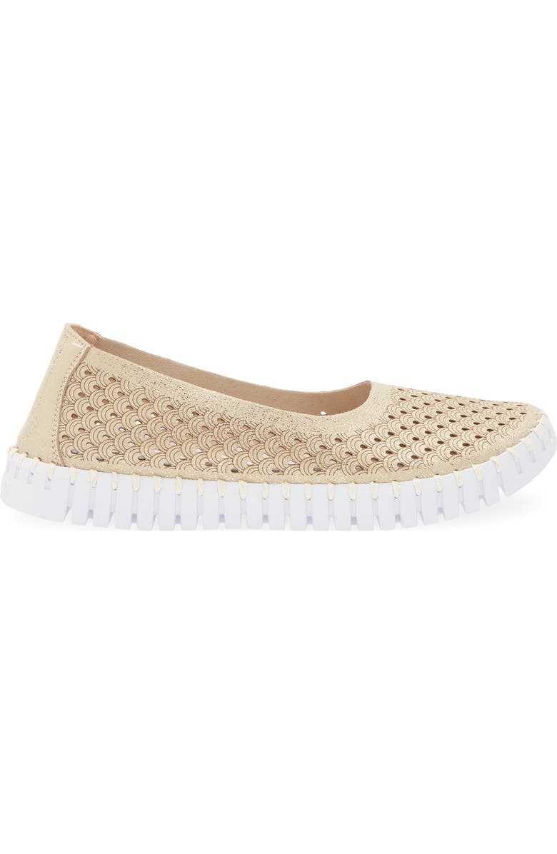 Ilse Jacobsen Tulipu Perforated Slip-On Sneaker, Alternate, color, Platin