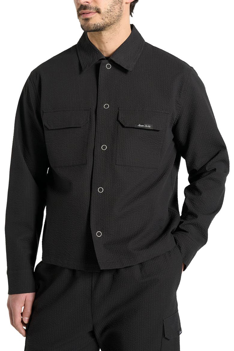 Milo Textured Cargo Jacket, Alternate, color, Black