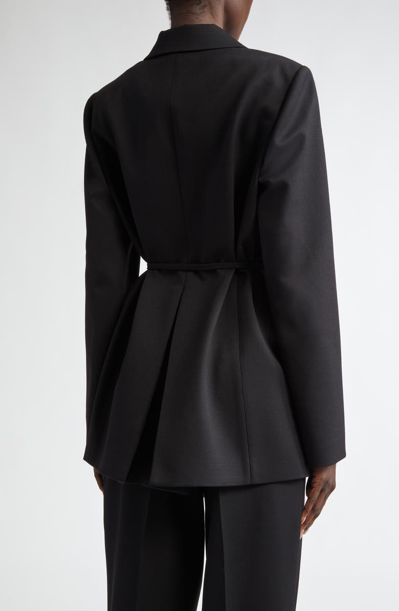 Altuzarra Hattson Tie Waist Stretch Wool Blazer, Alternate, color, 