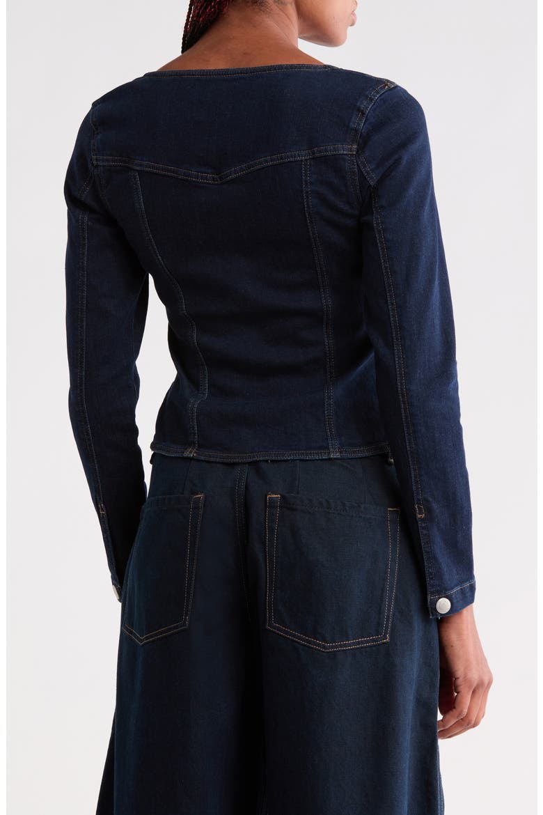 Bailee Denim Top, Alternate, color, NIGHT OUT