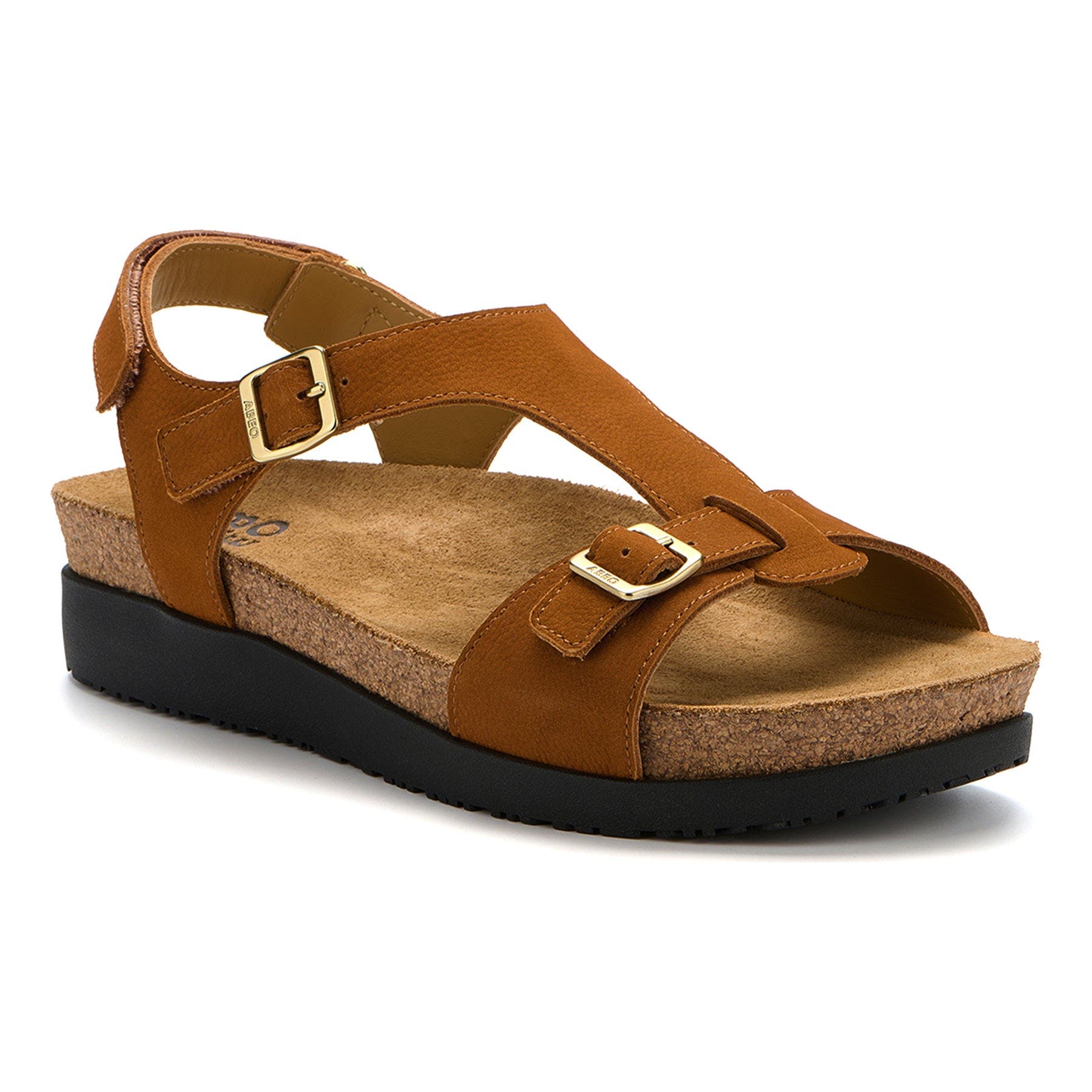 Algarve Buckle Sandal, Main, color, Pecan