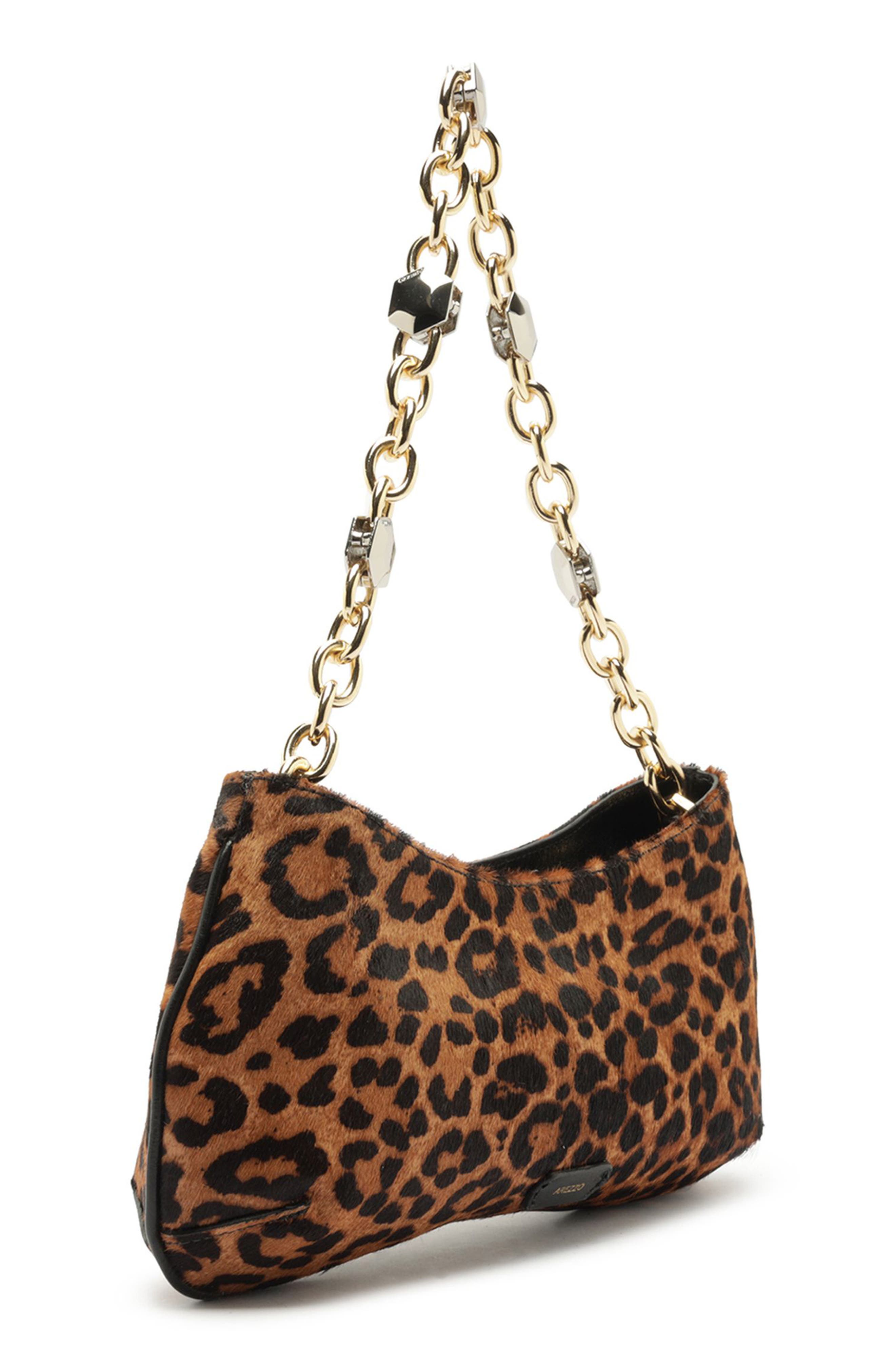 Small Luna Baguette Leather Shoulder Bag, Alternate, color, ANIMAL PRINT