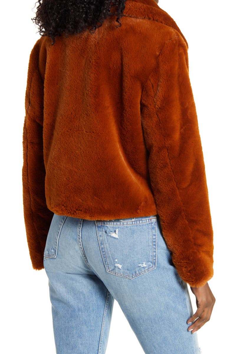 BLANKNYC Faux Fur Crop Jacket, Alternate, color,
