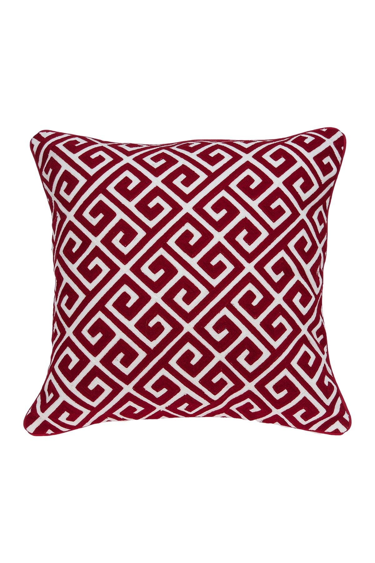 PARKLAND COLLECTION Trix Transitional Pillow - 20" x 20" - Red
