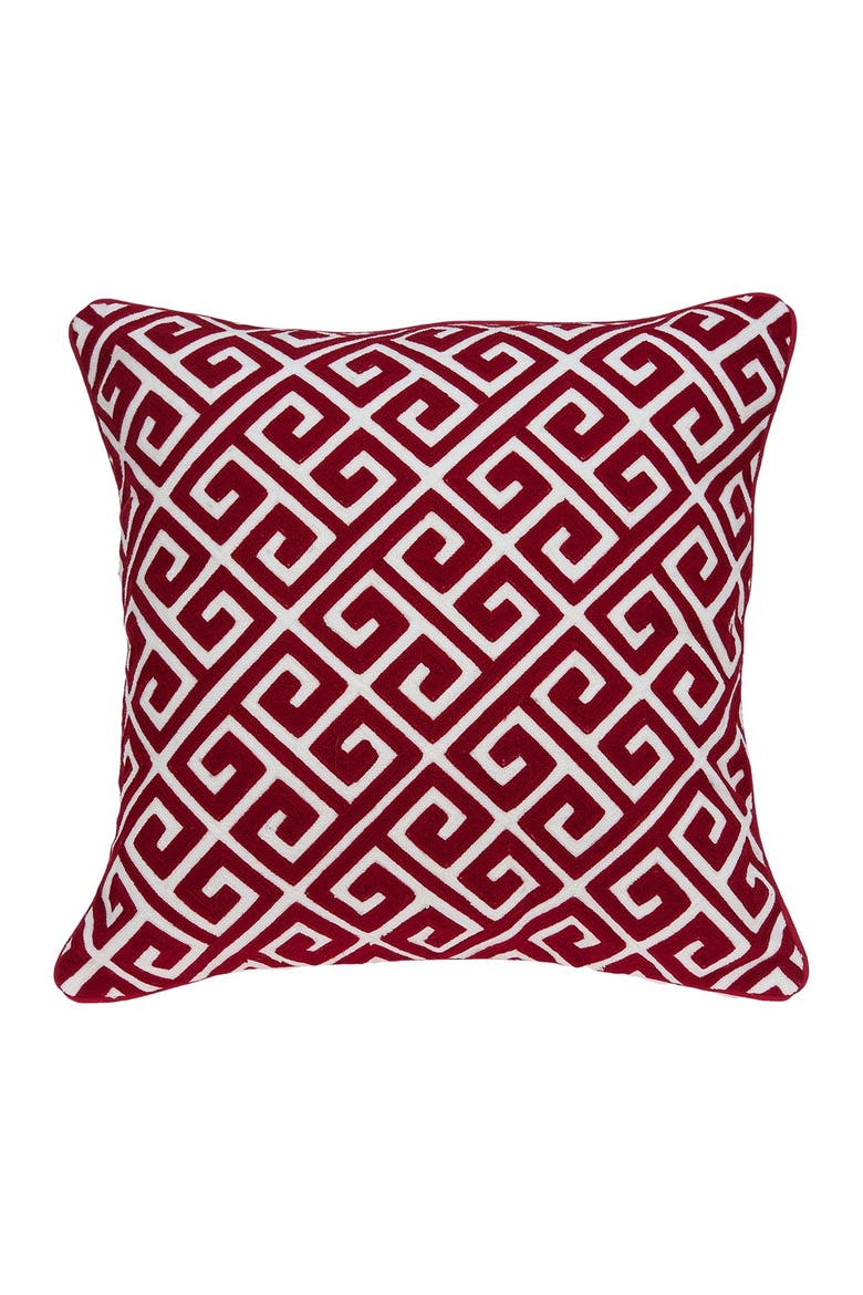 Trix Transitional Pillow - 20" x 20" - Red, Main, color, RED