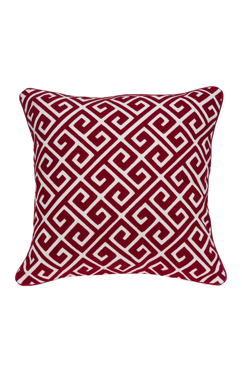 PARKLAND COLLECTION Trix Transitional Pillow - 20" x 20" - Red, Main, color, Red