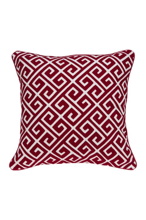 Trix Transitional Pillow - 20" x 20" - Red