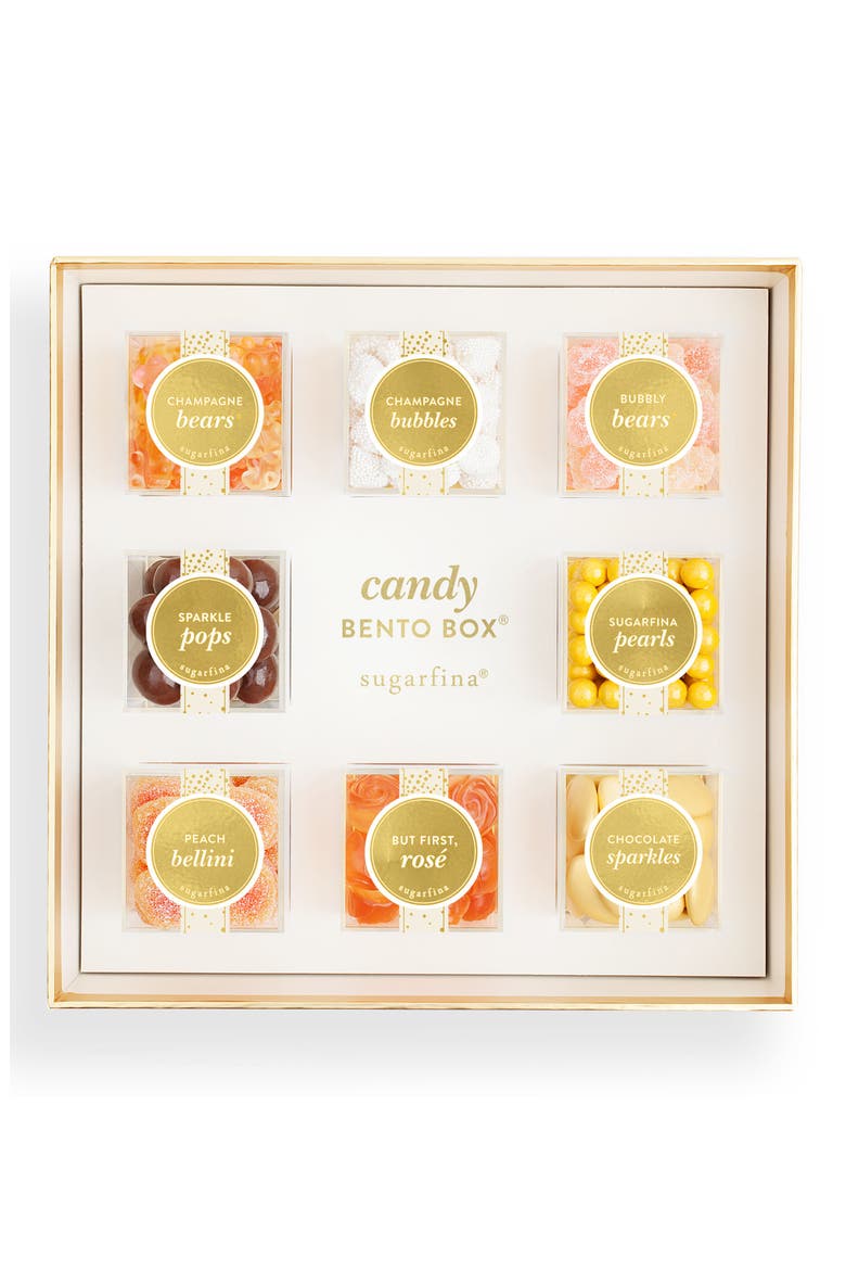 Sparkling 8-Piece Candy Bento Box, Main, color, BEIGE