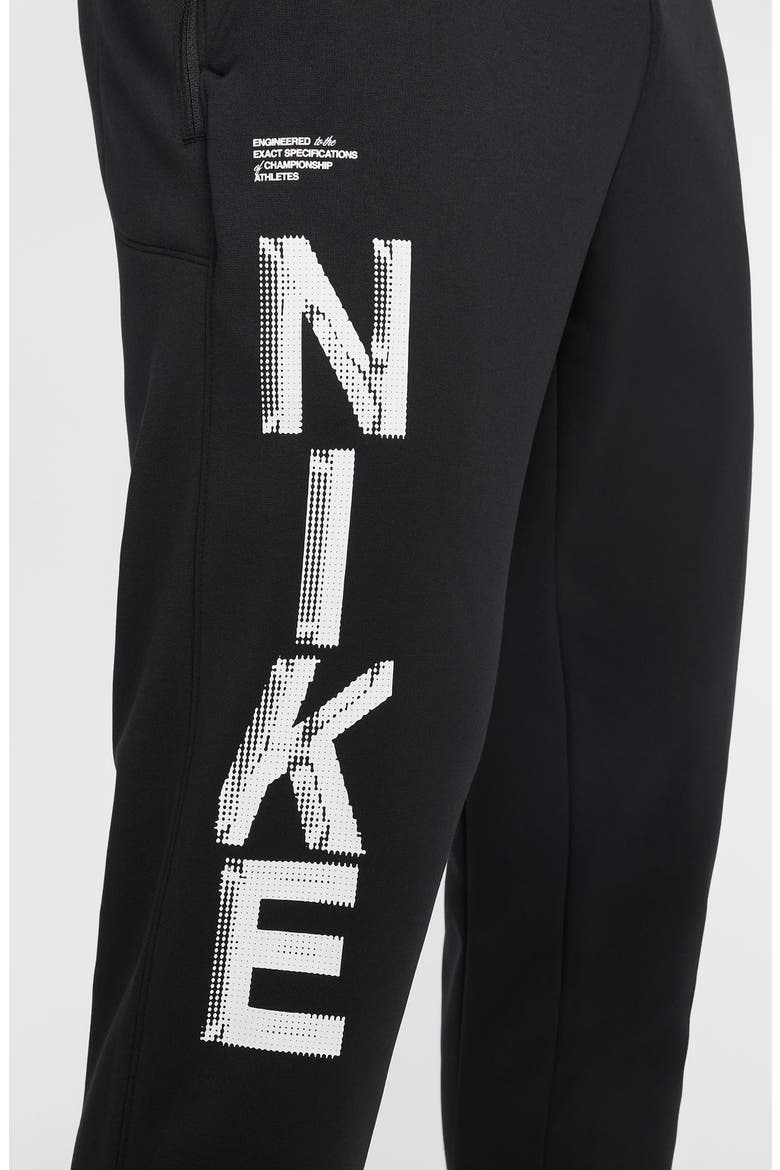Therma-FIT Fleece Training Joggers, Alternate, color, BLACK/ WHITE