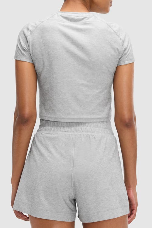 Peloton Dreamblend Baby Tee In Gray