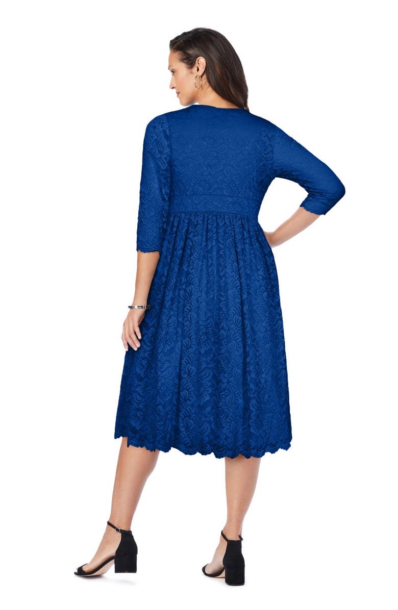 Jessica London Stretch Lace A-Line Dress, Alternate, color, 