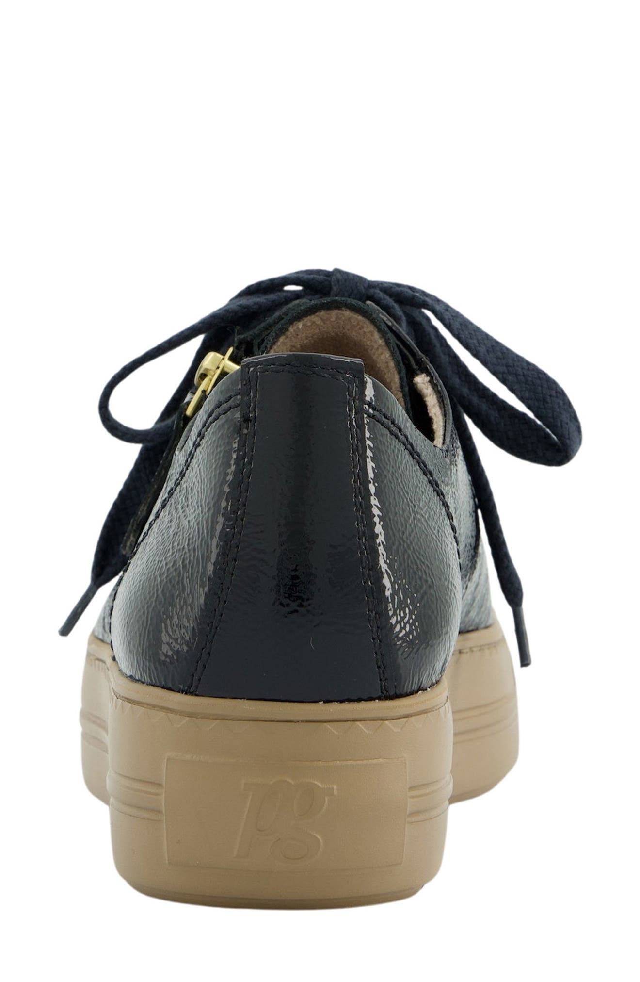 Fresno Leather Sneaker, Alternate, color, BLUE CRINKLED PATENT