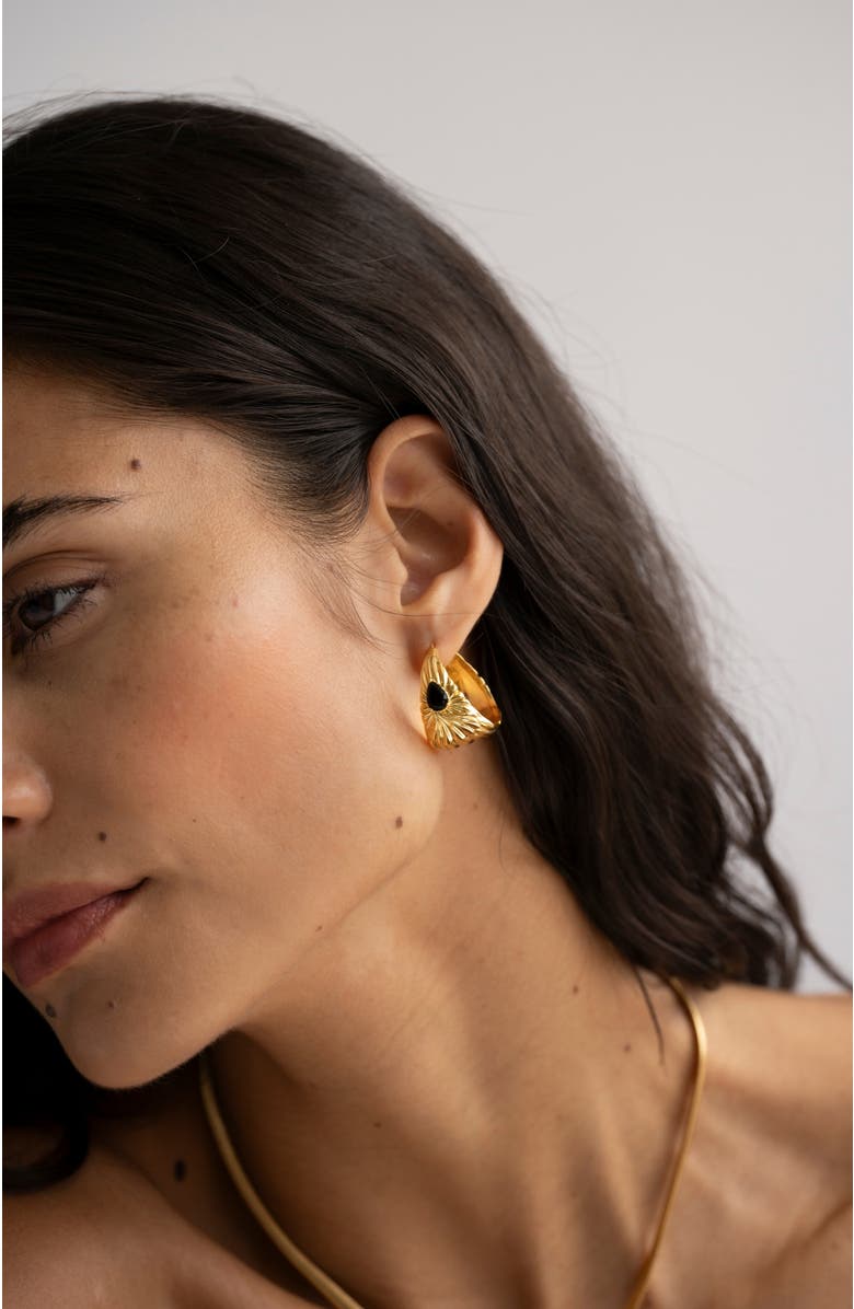 SEREIA OFFICIAL Dolce Oversized Earrings, Alternate, color, Yellow Gold