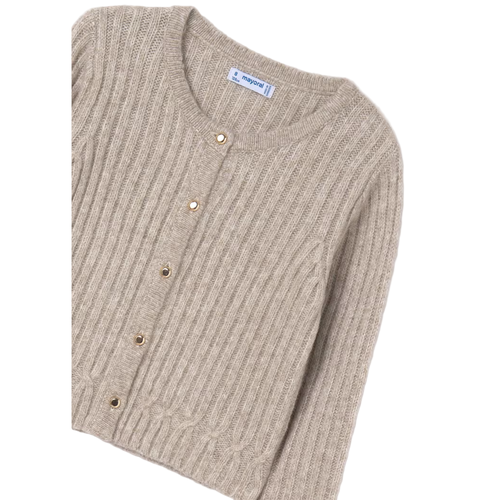 Mayoral Knit Cardigan In Neutral
