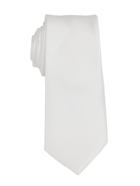 Men's Solid Satin X-Long Tie