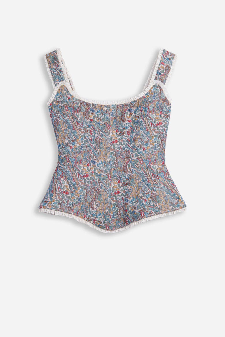 Boned Bustier Top, Alternate, color, Yellow