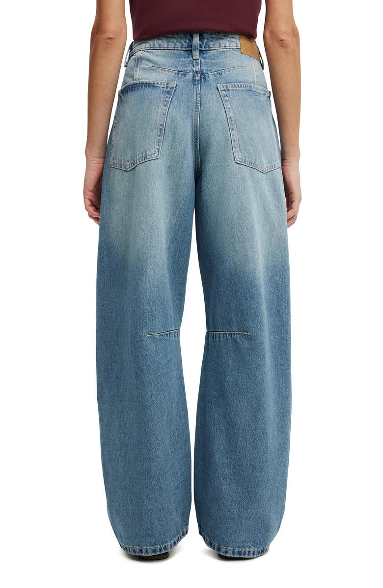 Cotton On Women's Barrel Jean, Alternate, color, Movin Blue