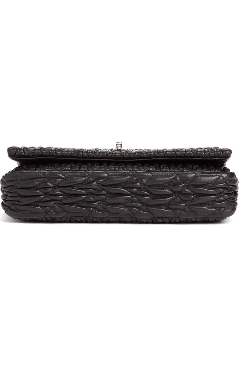 Miu Miu Small Crystal Embellished Nappa Shoulder Bag, Alternate, color,