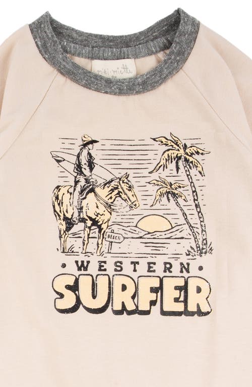Miki Miette Henry Cowboy Cotton Graphic Romper In Point Break