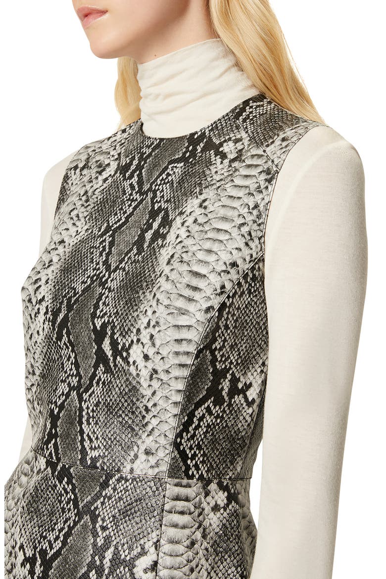 Snake Print Sleeveless Minidress, Alternate, color, GREY MULTI