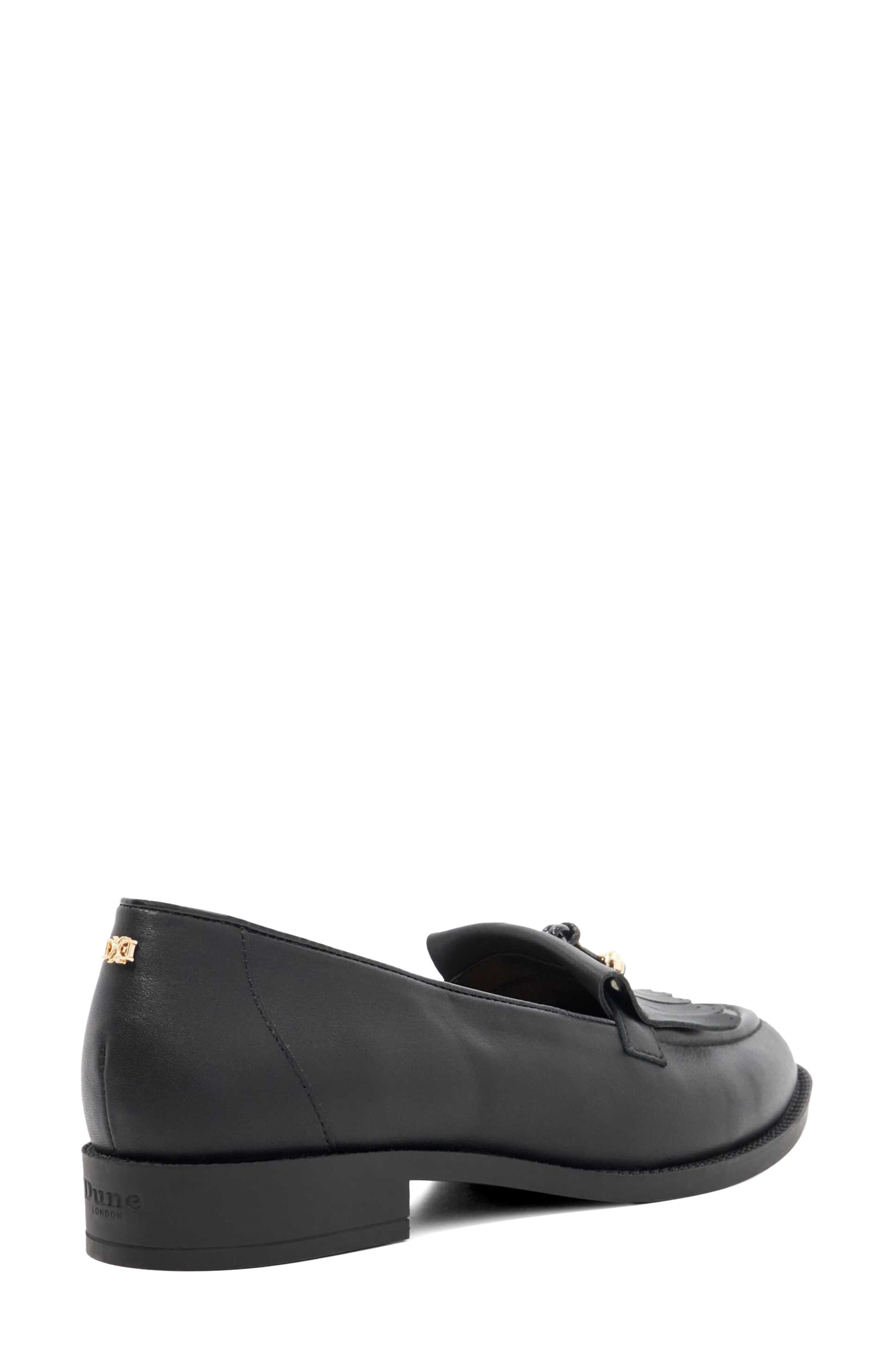 Globetrot Leather Tassel Loafer, Alternate, color, BLACK