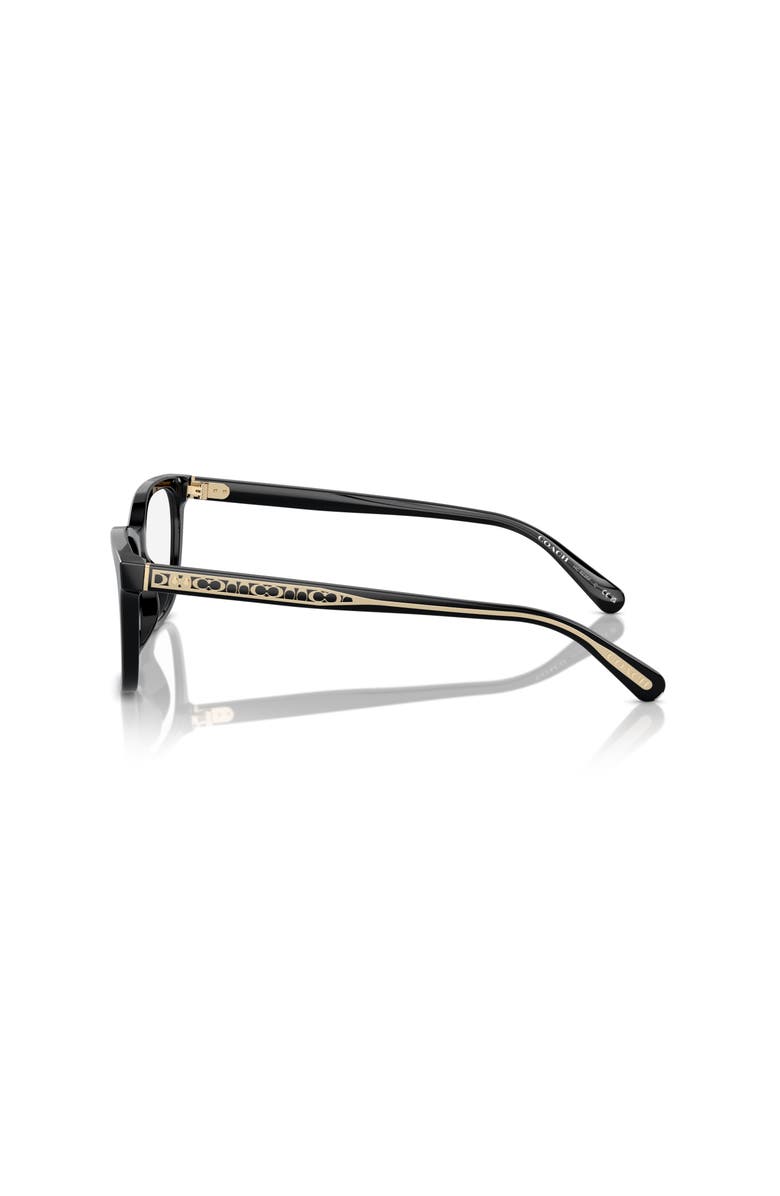 COACH 55mm Square optical glasses, Alternate, color, Black