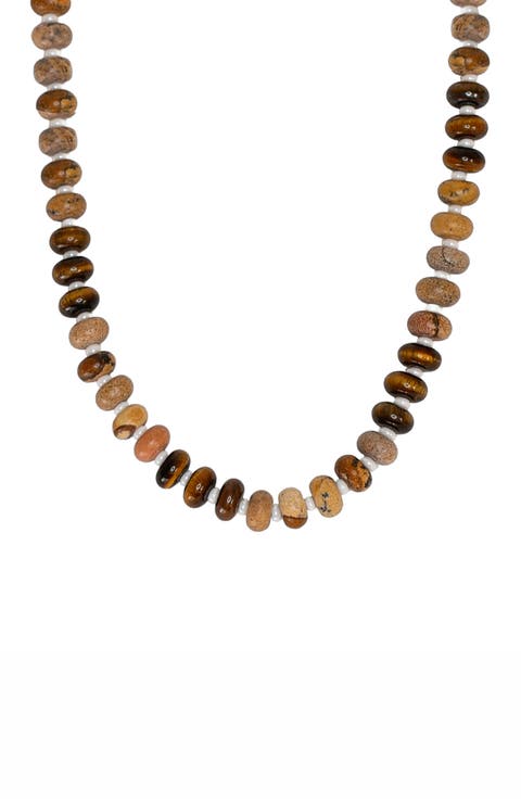 Rondelle Picture Jasper Beaded Necklace