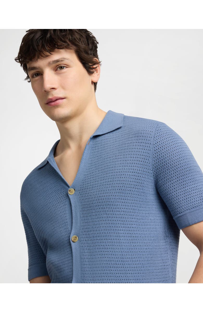 Onia Drop Needle Button Up Shirt, Alternate, color, Mist