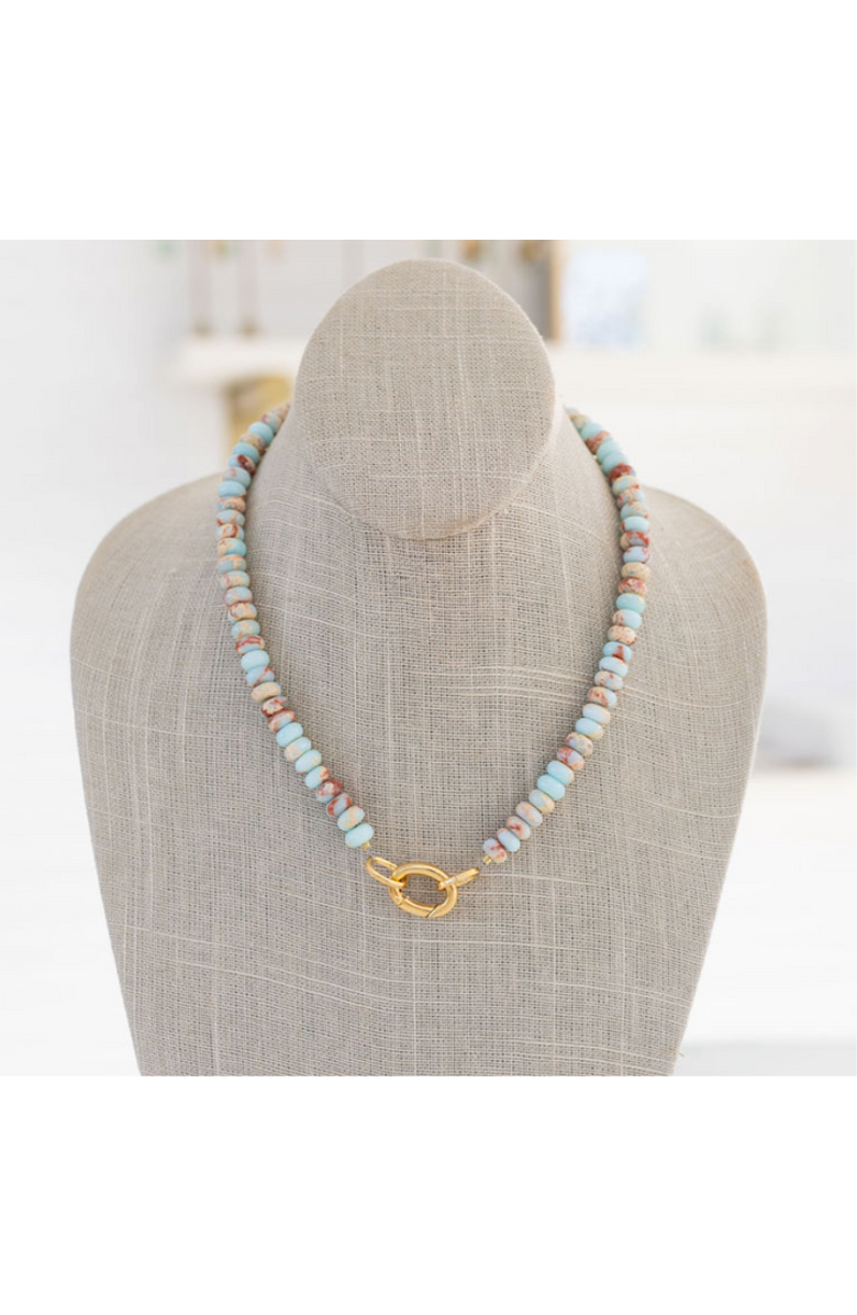 Erin McDermott Jewelry Beach Cliff Gratitude Necklace, Alternate, color, Blue