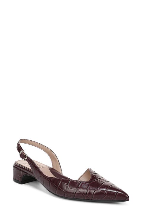 Rhett Leather Pointed Toe Slingback Pump