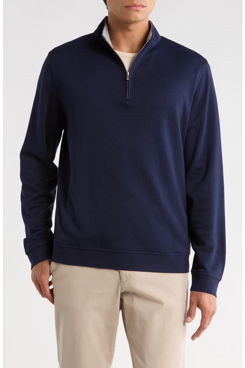 Quarter Zip Pullover, Main, color, NAVY