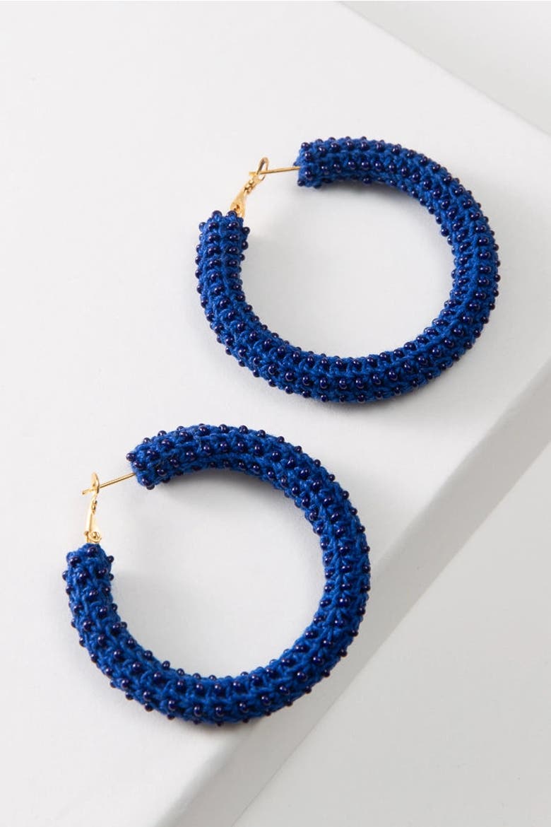 Azul Crochet Hoops, Main, color, Blue