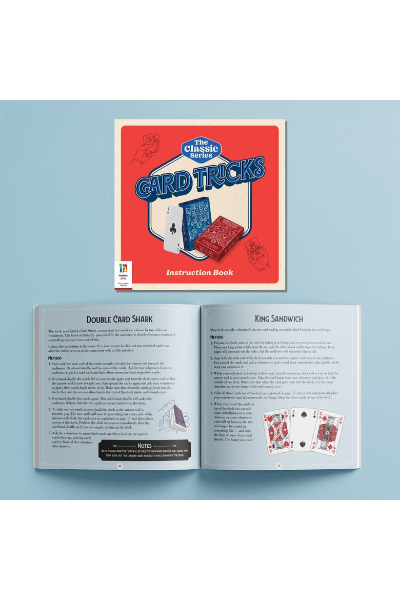 Retro Box, Card Tricks, Magic Kit, Instruction Book, All Ages, Alternate, color, Multicolored
