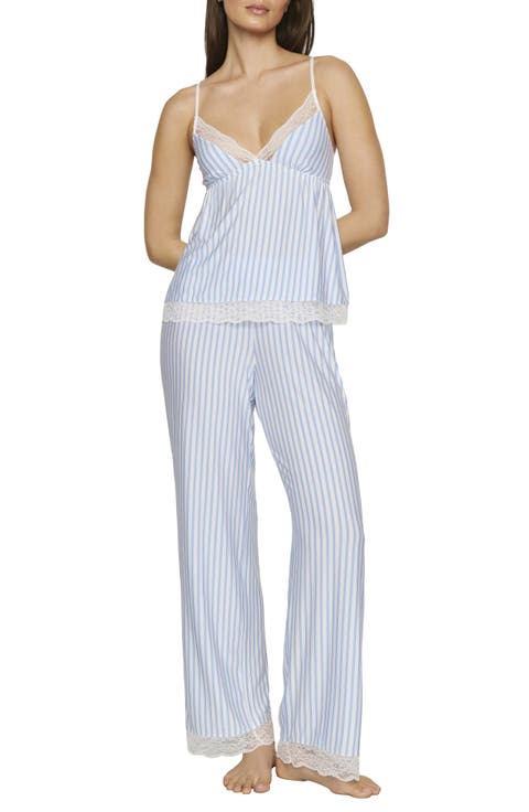 Isla Stripe Lace Trim Pajamas