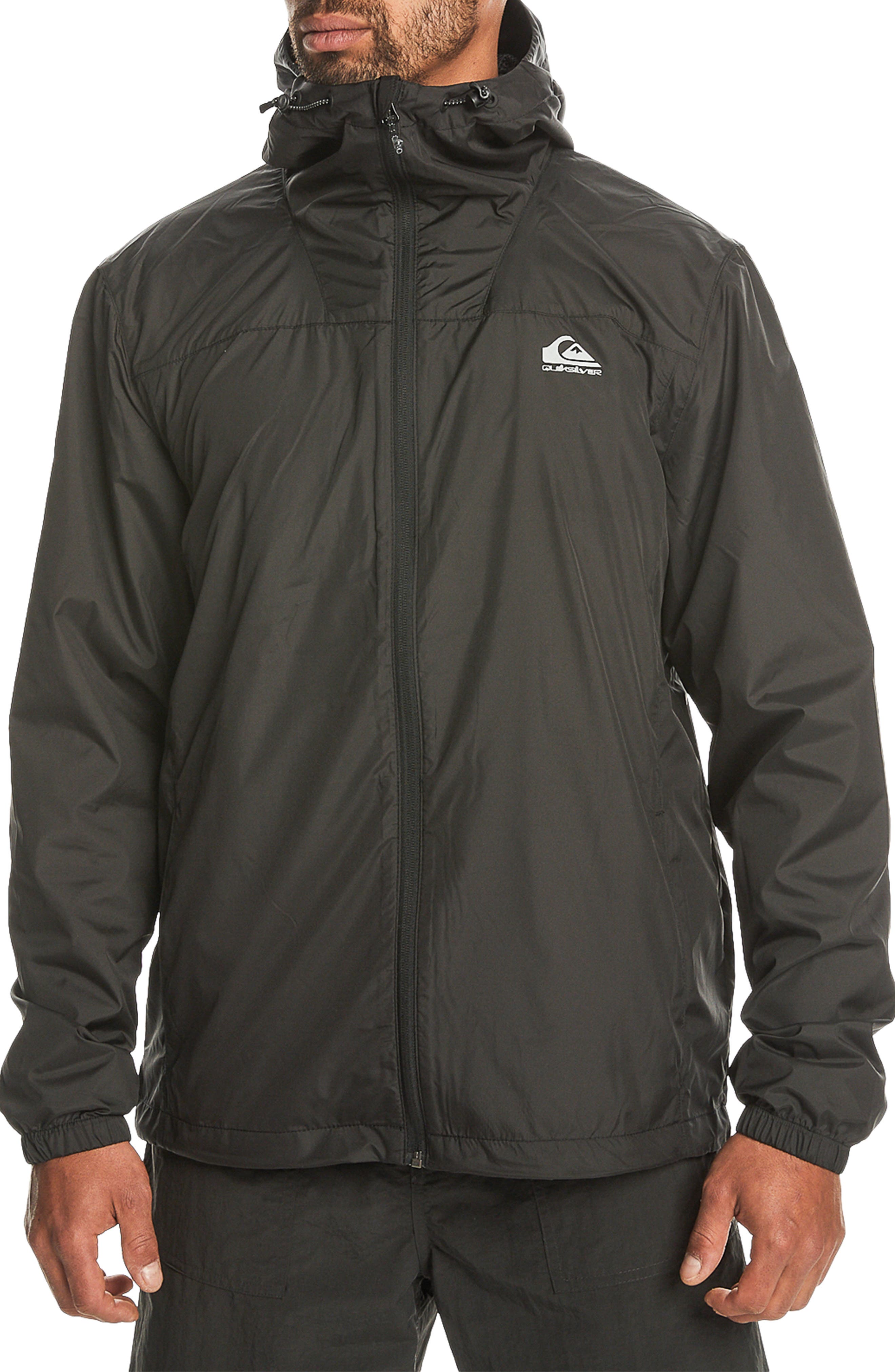 Quiksilver Overcast Water Repellent Hooded Windbreaker (Men) | Nordstrom