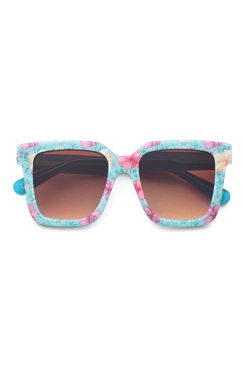Novella 53mm Gradient Square Sunglasses, Main, color, TURQUOISE WAVES