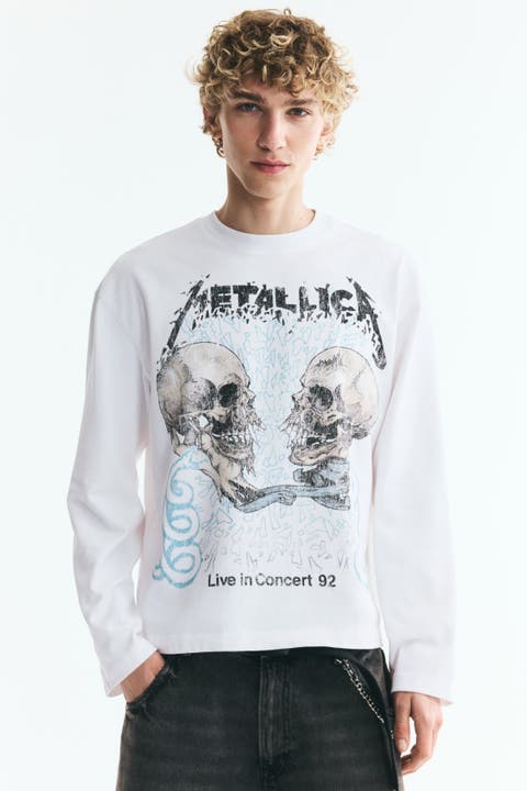 Relaxed-fit Long-sleeved Printed Cotton T-shirt