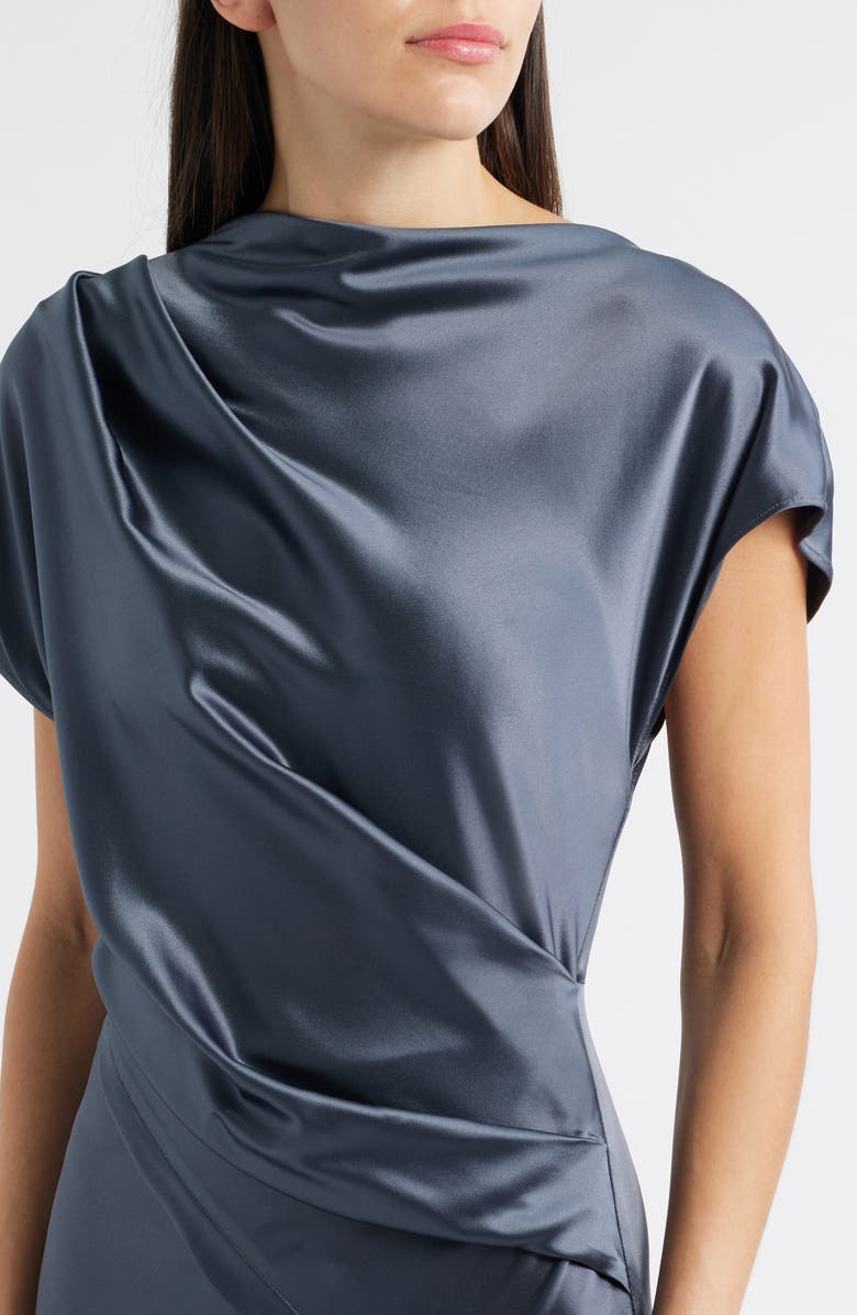 Acler Glatton Satin Maxi Dress, Alternate, color, Slate