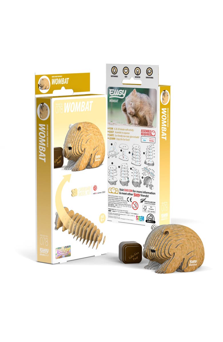Eugy Puzzles Wombat 3D Puzzle, Main, color, NO COLOR