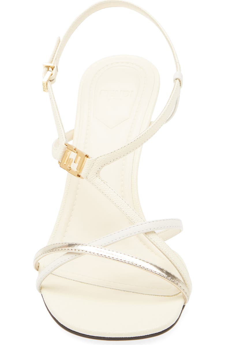 Fendi FFold Slingback Sandal, Alternate, color, Light Gold/ Banana