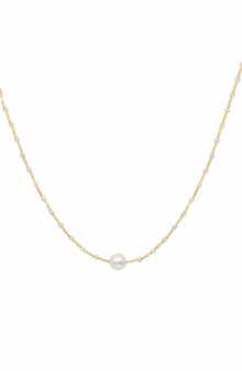 EFFY 14K Gold 2.5-8.5mm Freshwater Pearl Station Necklace