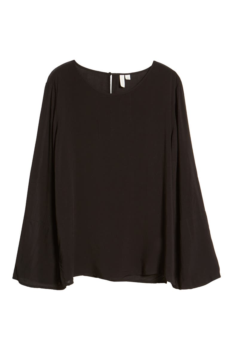 Soft Voile Shirt, Alternate, color, BLACK