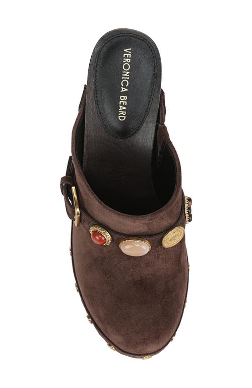 Veronica Beard Giana Charms Platform Clog In Brown